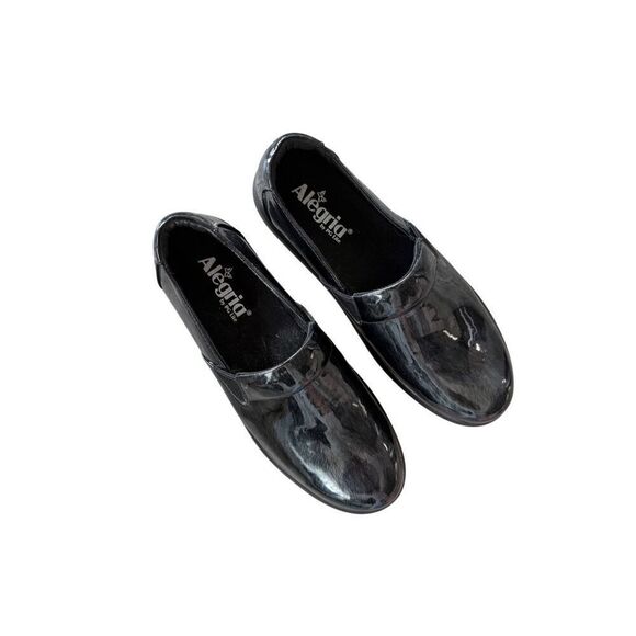 Alegria Womens Black Elly Pewter Fields Metallic Slip On Shoes Size 38 - Picture 2 of 6